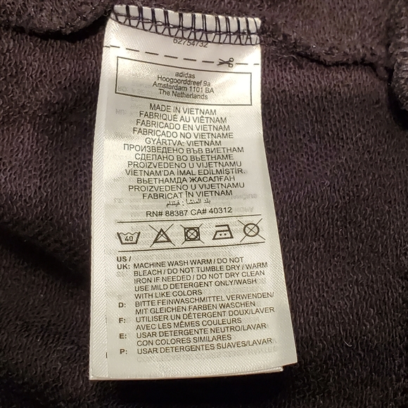 Adidas French Terry Melange Hoodie Black Grey Small - Picture 6 of 11